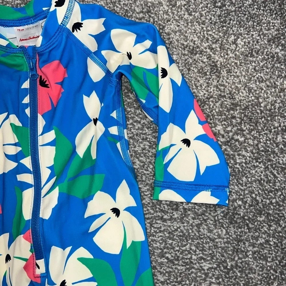Hanna Anderrson Baby Rash Guard Suit Hibiscus Petals 6-12 months